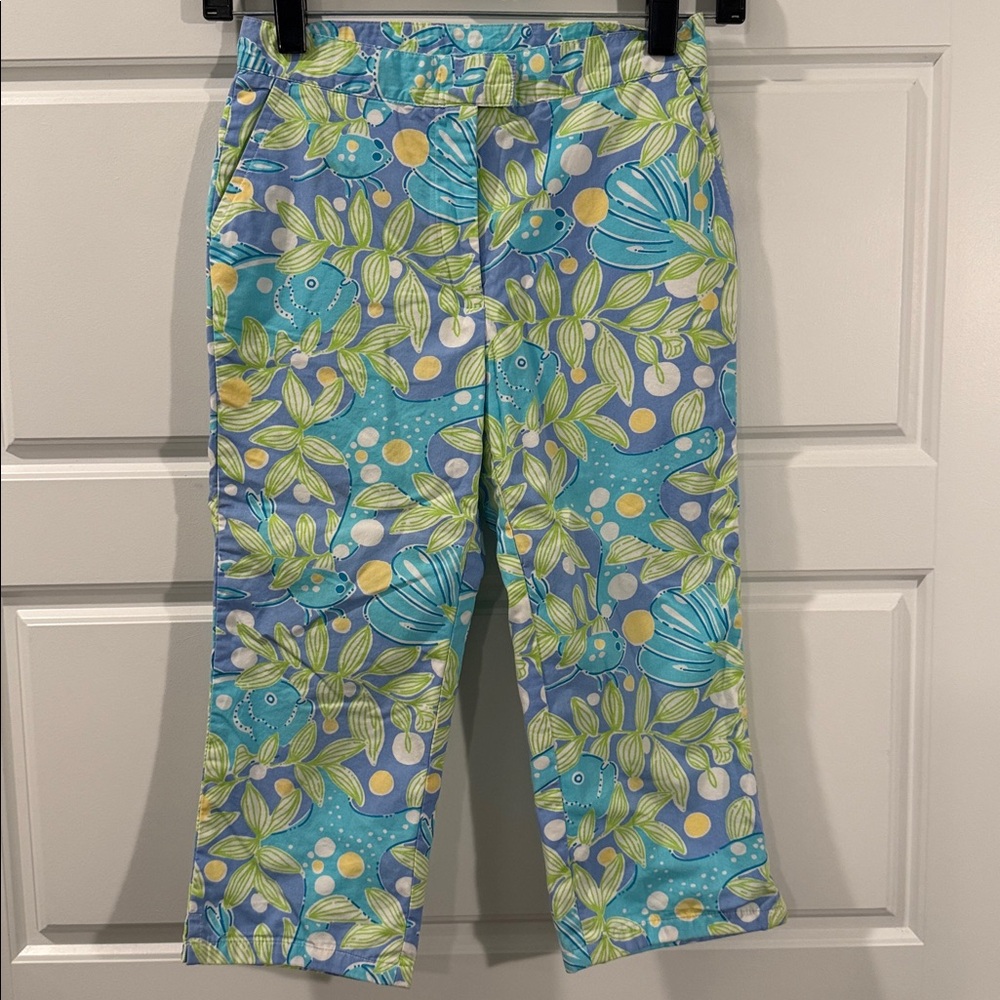 Lilly Pulitzer Pants - crab & fish pattern size 8